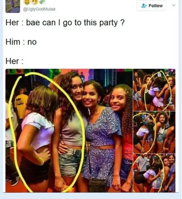 Her Boyfriend Ordered Her Not To Attend A Party. See What She Did Next (Photos)